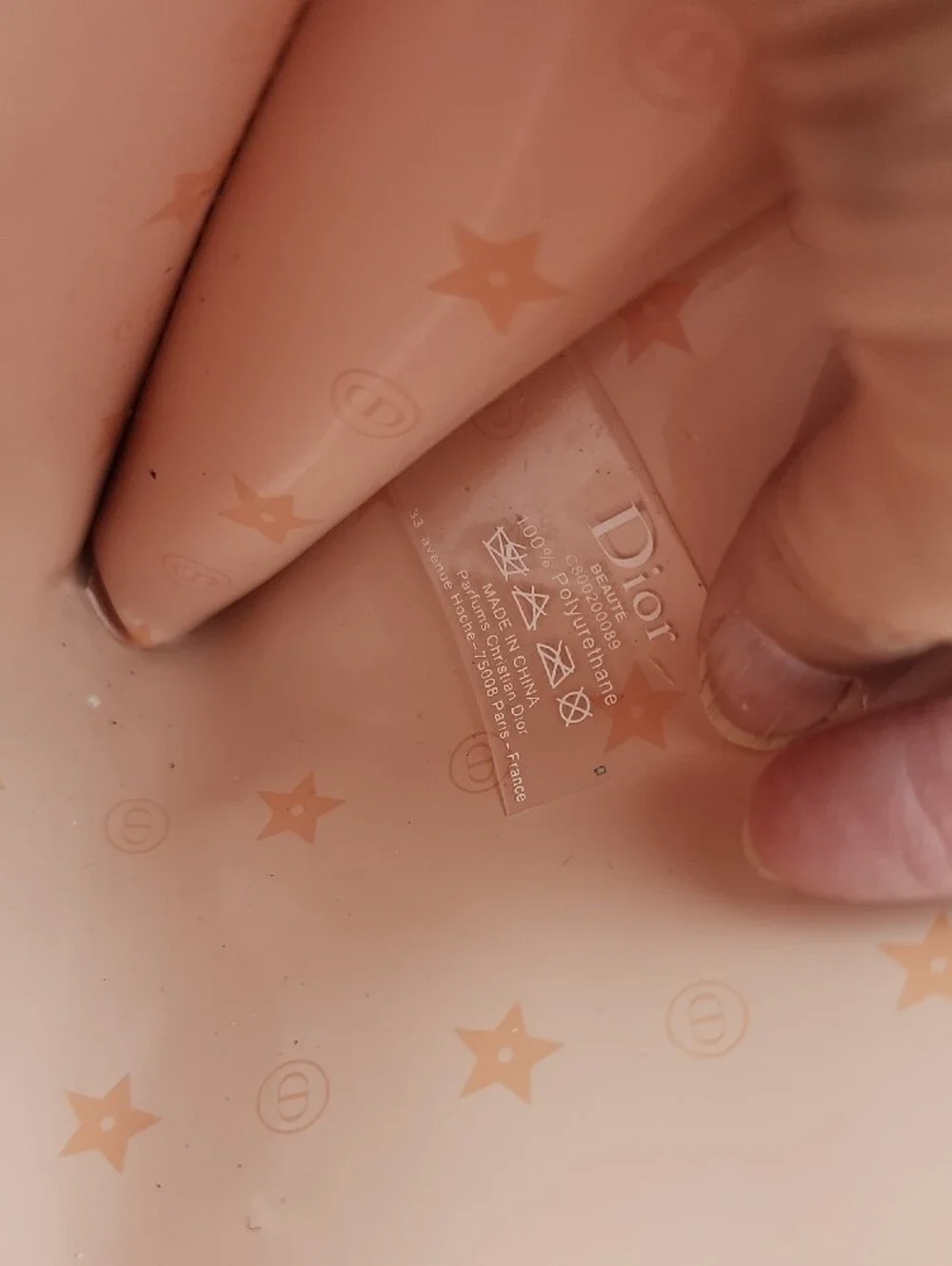 DIOR Blush Pink Leather Zip Pouch